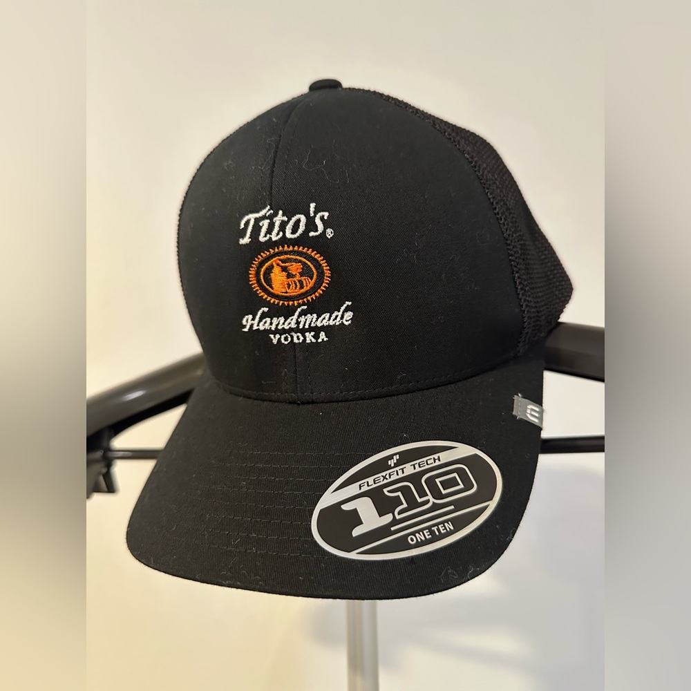 TITOS VODKA Travis Mathew Black Adjustable Cap